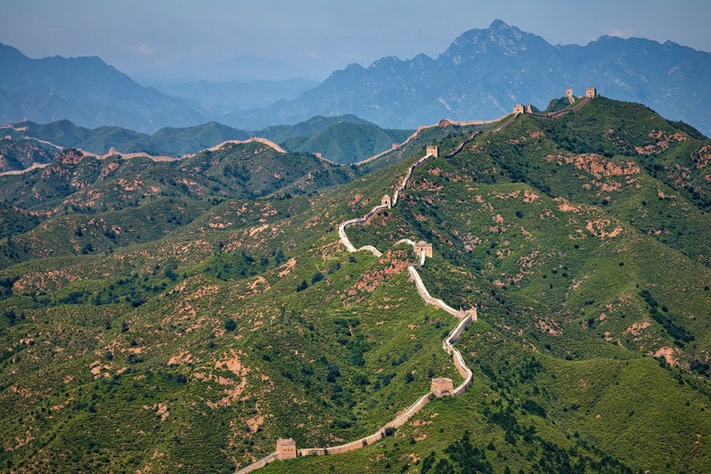 Lugares que ainda quero conhecer no mundo - Vista aérea da Grande Muralha, China