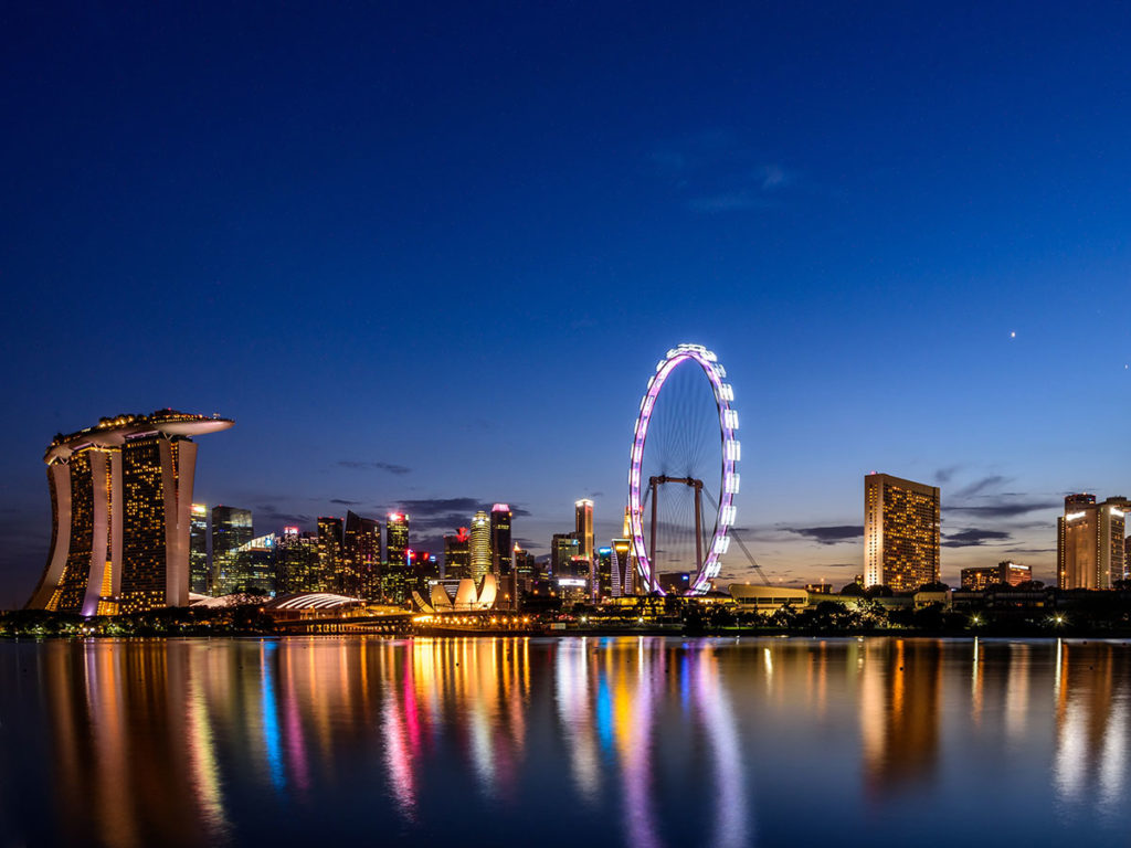 Blue hour em Singapura - Dicas para tirar fotos melhores nas suas viagens