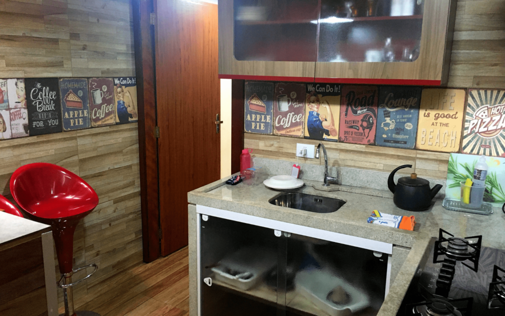 Cozinha do Airbnb em Itapema